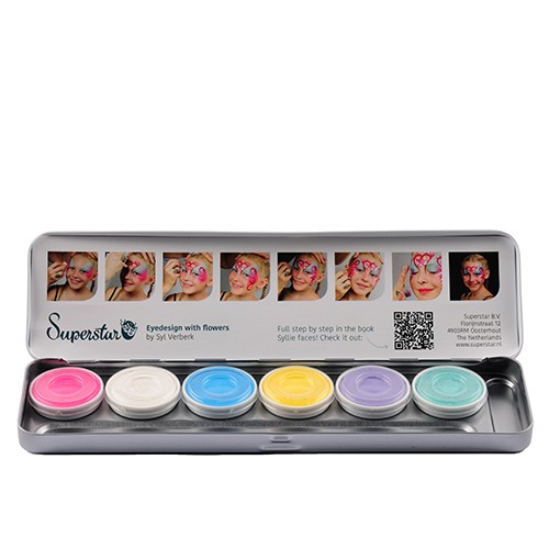 Palette de maquillages artistiques Superstar 6 couleurs licorne pastels