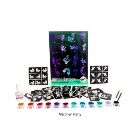 Kit complet "Enchanted forest" de tatoos paillettes biodégradables Ybody