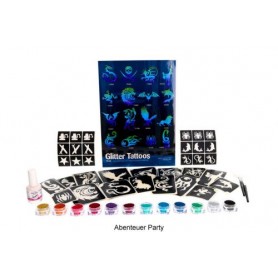 Kit complet "Great adventure" de tatoos paillettes biodégradables Ybody